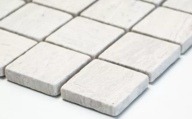 Mármol Mosaico Azulejos Piedra Natural Gris Claro Streifenoptik Ducha Piso Pared 3