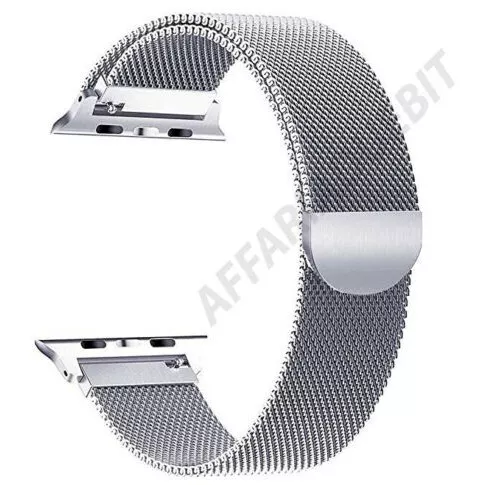 Cinturino Apple Watch Ultra maglia milanese 49mm acciaio inox chiusura calamita