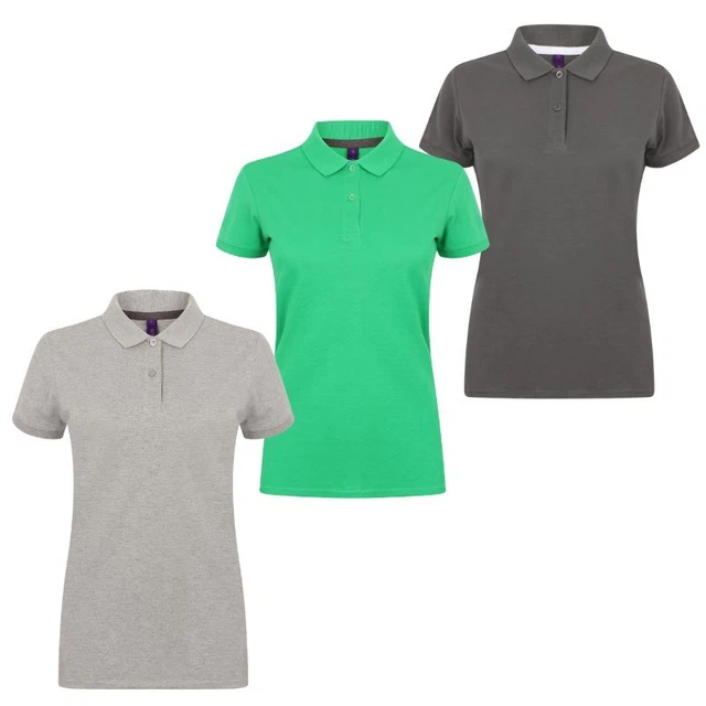 Polo da Donna Pique Manica Corta Sport Cotone Base T-Shirt Top