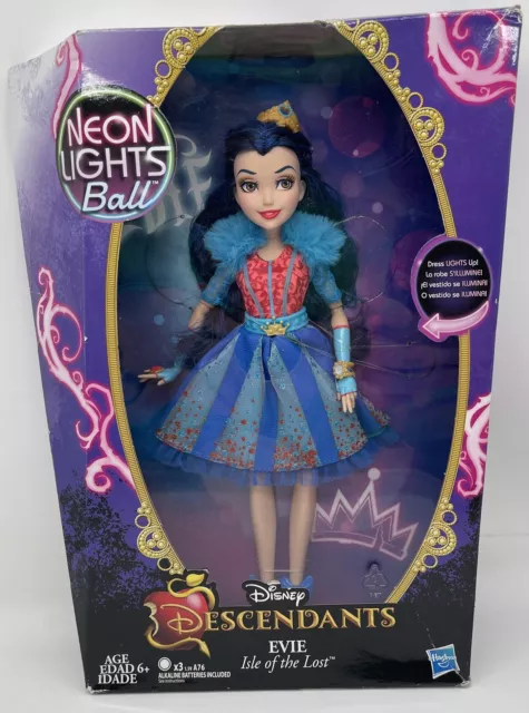 New Disney Descendants Doll Neon Lights Ball Evie Isle Of The Lost Light Works