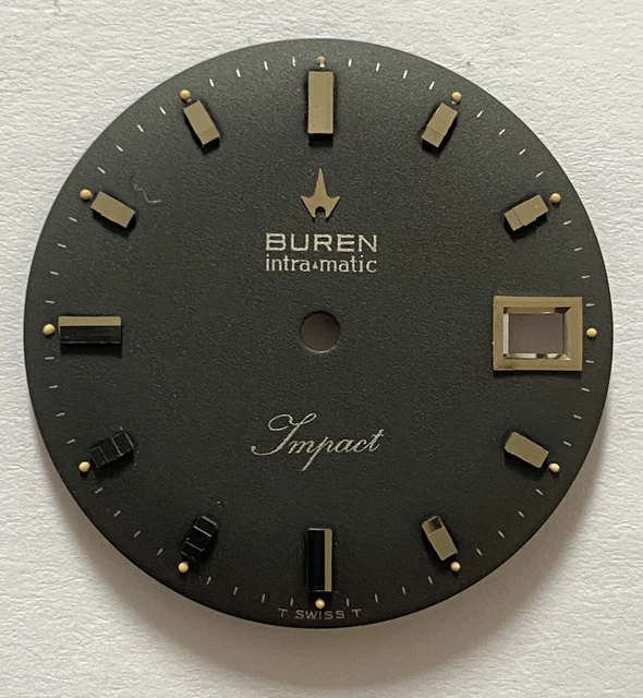 NEUF CADRAN DE Montre Buren Intra-Matic Impact 29,63 Mm Diametre
