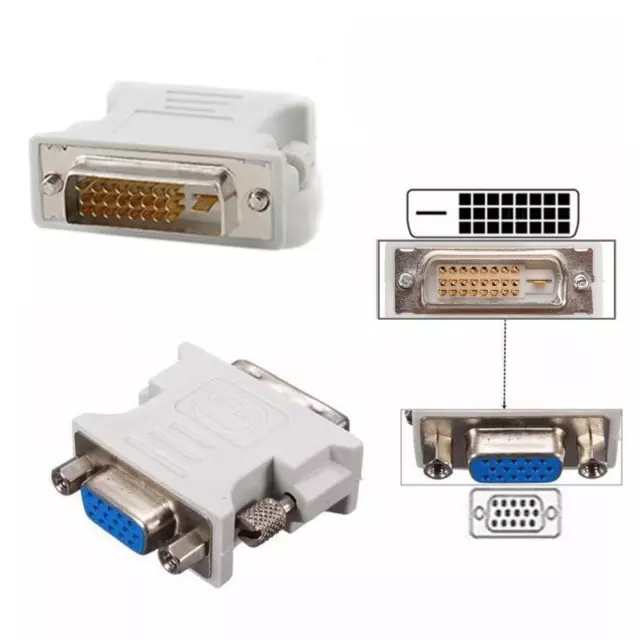 15 Pin VGA Female to 24+1 pin DVI-D Male Adapter Converter ... Laptop S3G5