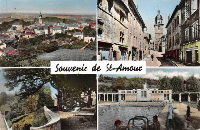 SOUVENIR DE St-AMOUR - le clocher - la piscine - vue générale - multi-vues