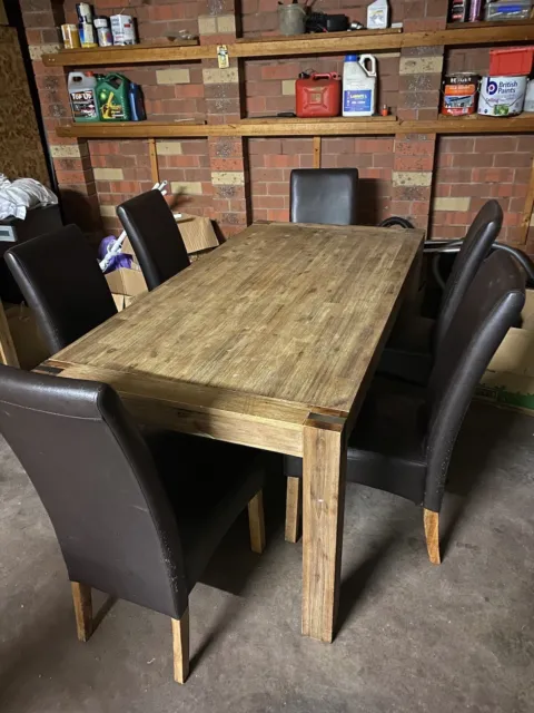 Silverwood Dining Table x 6 Free Chairs