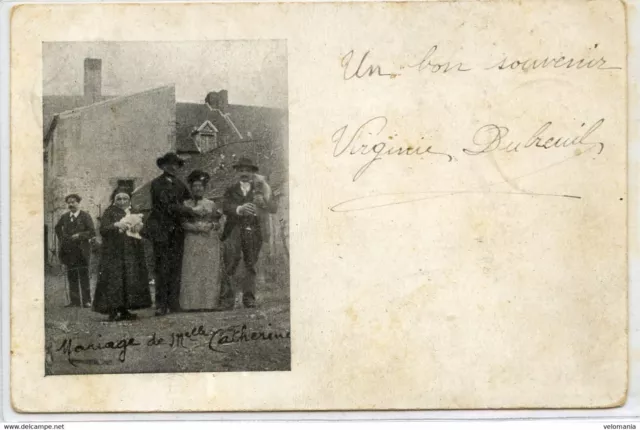 S7548 cpa 03 Villefranche d'Allier - marriage of Miss Catherine