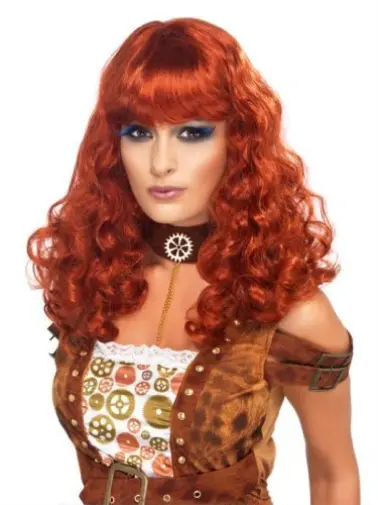 Smiffys Steam Punk Female Wig, Auburn