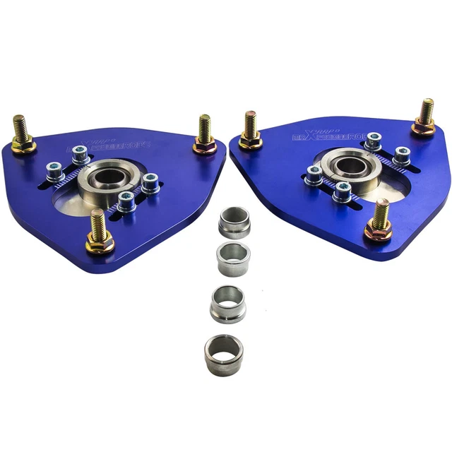 Cuscinetto molla cuscinetto a cupola per Subaru Impreza WRX Front Camber Plates BLUE BEST