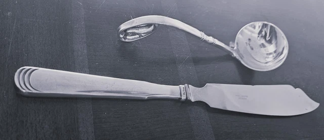STERLING SILVER 2 PIECES LOT HANS HANSEN DENMARK, KLF and SON