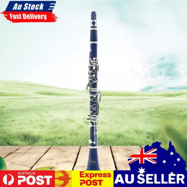 Bb Clarinet 17 Keys with Case Woodwind Instrument Barrels/Reeds (Dark Blue)