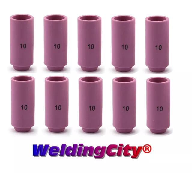 WeldingCity® 10-pk Alumina Ceramic Cup 10N45 #10 5/8" TIG Welding Torch 17/18/26