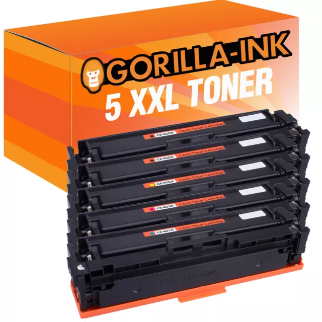 Laser Toner Kartuschen Toner Patronen 5er Set für HP CF400X CF401X CF402X CF403X