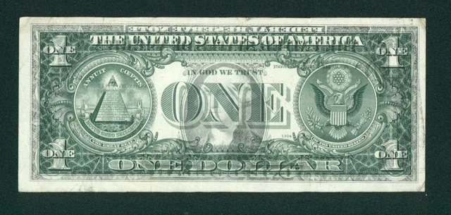 ((Error - Ink Transfer)) $1 1969 Federal Reserve Note (( Face To Back - 100% ))