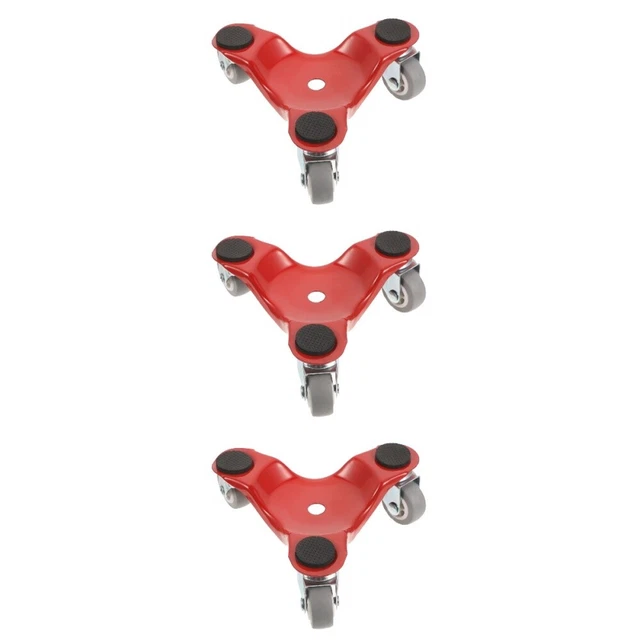 3x 3 ruote metallo carrello mobile movimentatore carrello piccolo con ruote