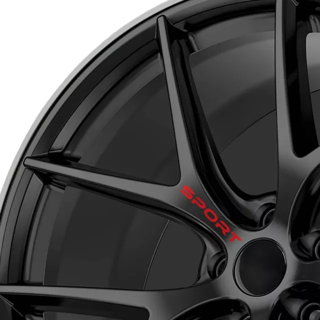 6er Set Schriftzug Sport Karminrot für Motorrad Auto Motorradhelm Folie K157