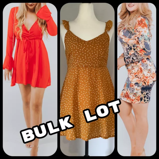 SALE- Bulk Lot 3 Dresses Size S "Miss Ivy" BNWT  Red Flared Orange Dots Jungle.