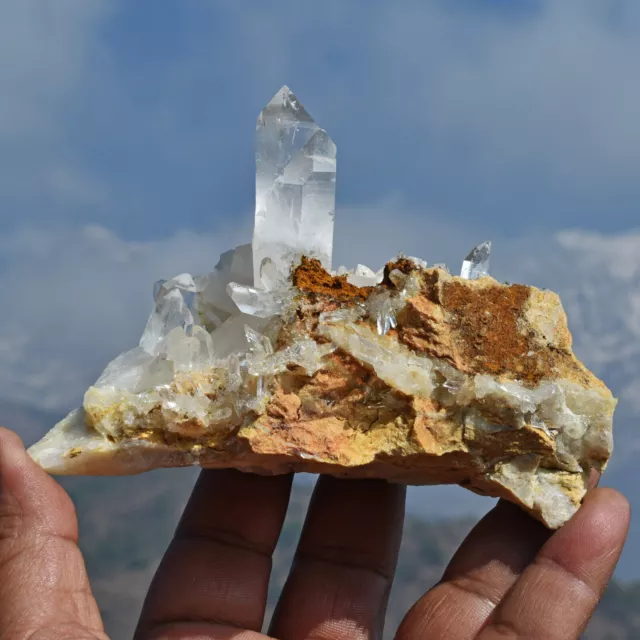 Faden-Quarz-Kristall-Cluster Himalaya-Klares Funkelndes Lemurisches...