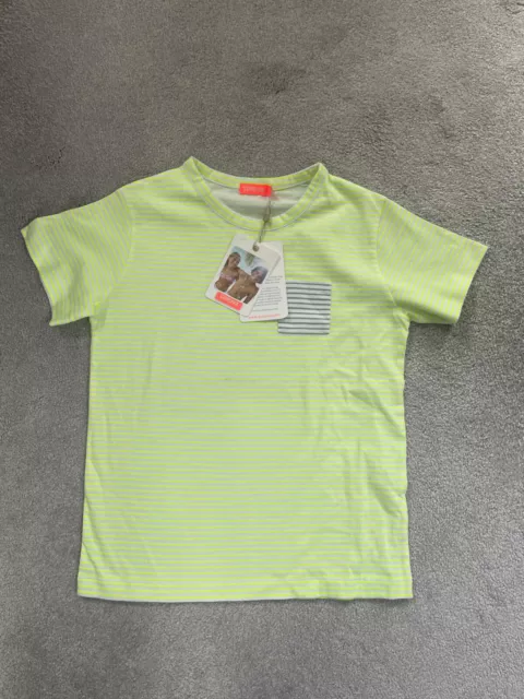BNWT Sunuva Neon / White Stripe T-Shirt, aged 7-8yrs