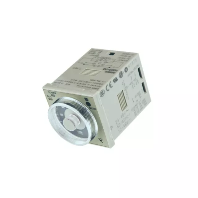 H3C-R11 Zeitrelais 0,2s-300h DPDT 250VAC/5A 24-240VAC 24-240VDC IP40 ANLY ELECTR