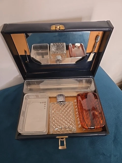 Trousse De Voyage Vintage – Nécessaire De Toilette Rétro – Sans Marque – Occasion