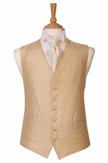 Abito Da Sposa Uomo E Page Ragazzi Seta Oro Seta Gilet Tutte Le Taglie