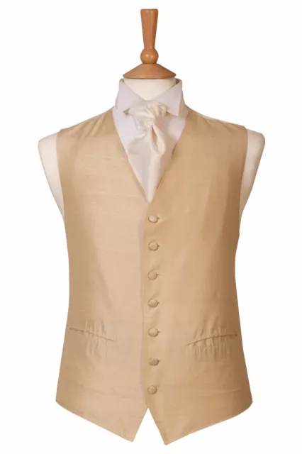 Mens And Page Boys Silk Gold Silk Wedding Dress Suit Waistcoat All Sizes