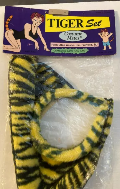 Vintage 1987 Halloween Costume, Costume Mates Tiger Set Peter Allen NIP  NEW