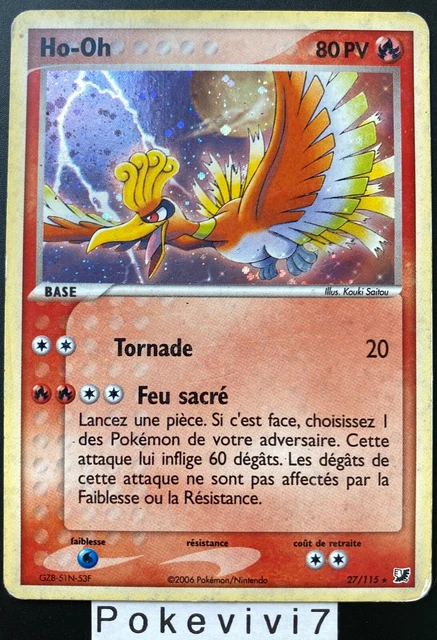 Pokemon Card HO-OH 27/115 Holo Block EX Hidden Forces FR