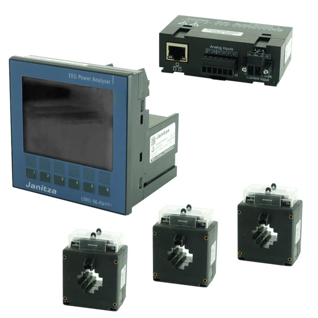 Janitza Umg 96-PA Mid + Module 96-PA-RCM-EL Aufsteckstromwandler Eeg , Set