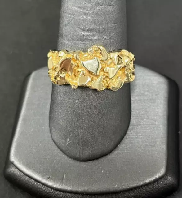 MEN'S 14K GOLD NUGGET Large Ring 7.3 Grams Size 11 $499.95 - PicClick