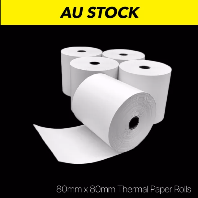 80x80mm Thermal Paper Rolls POS Cash Register Receipt Roll 80mm x 80mm New