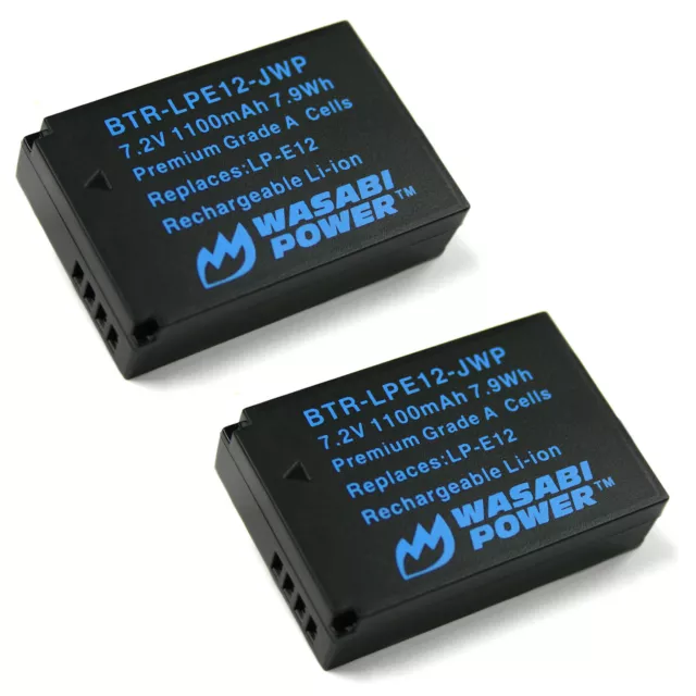 Wasabi Power Battery for Canon LP-E12 (2-Pack)