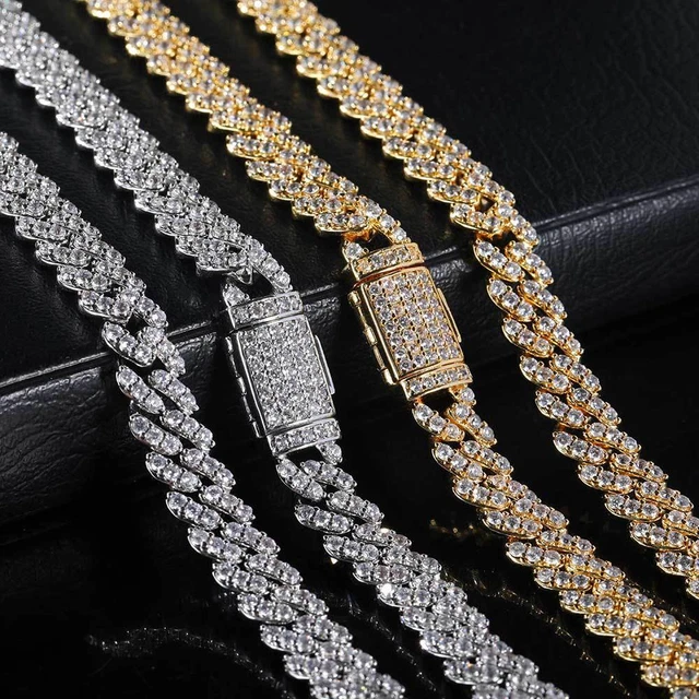 Collana Cubana Placcata Oro per Uomo Collana Cubana Placcata Oro per Uomo