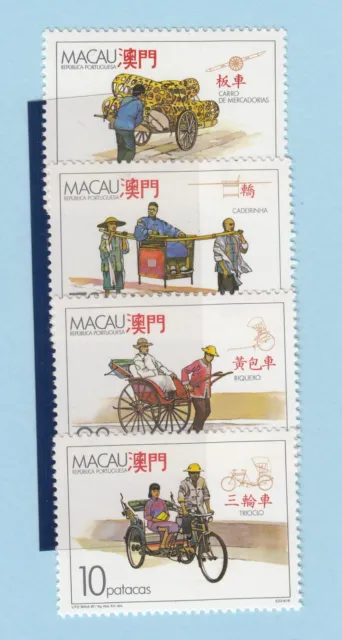 Macau 1987 Traditional Vehicles Set SG656/659 MNH BP8573