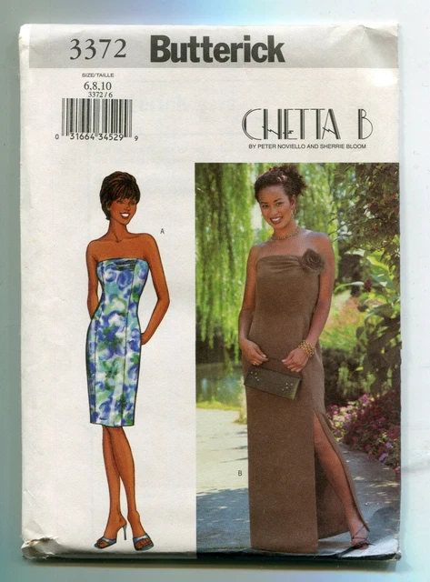 Butterick Pattern 3372 Misses/Petite Dress Loose Fit 2 Lengths Sizes 6-10 Uncut