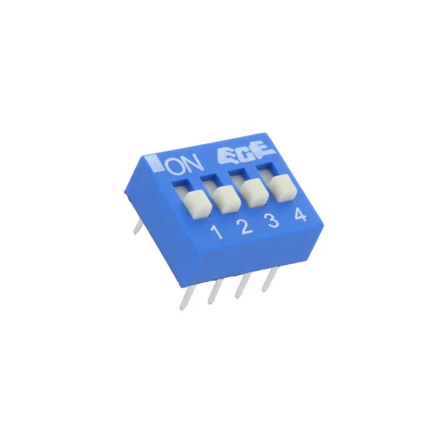 2X EDS104SZ Schalter: DIP-SWITCH Anzahl Sektionen: 4 OFF-ON 0,025A/24VDC ECE