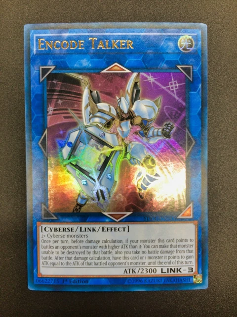 Yugioh Encode Talker 1st Edition Ultra Rare Holo SDCL-EN041 (M/NM)