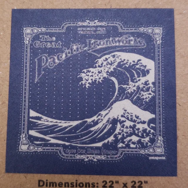Patagonia Bandana Printed Cotton Great Pacific Ironworks Wave Blue One Size