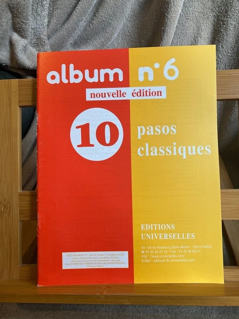 Pasos classiques album 6 recueil accordéon piano partition éditions Universelles