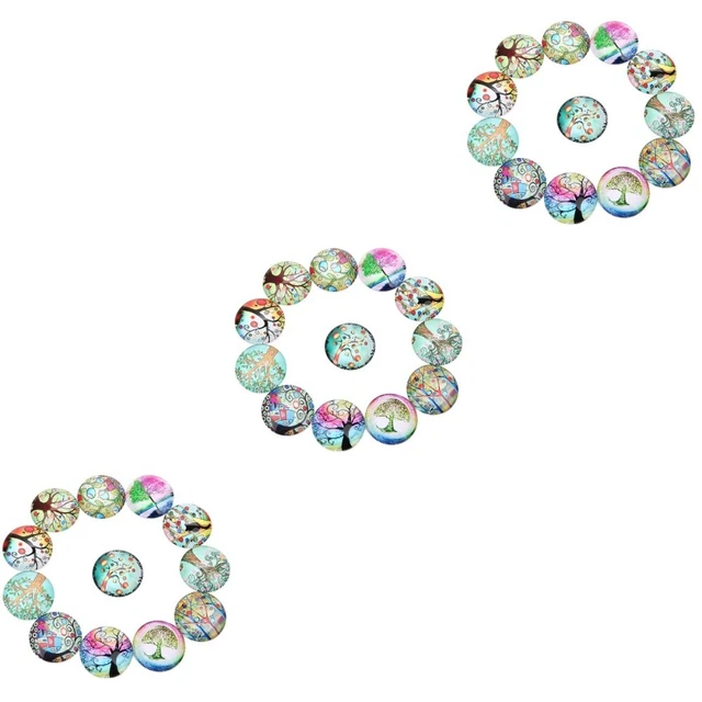 60 PCS Aus Glas Mit Flacher Rückseite Vintage Glasverzierungen