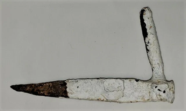 Antique Wrought Iron Strap Hinge Pin - Blacksmith Forged - from French Quarter 2