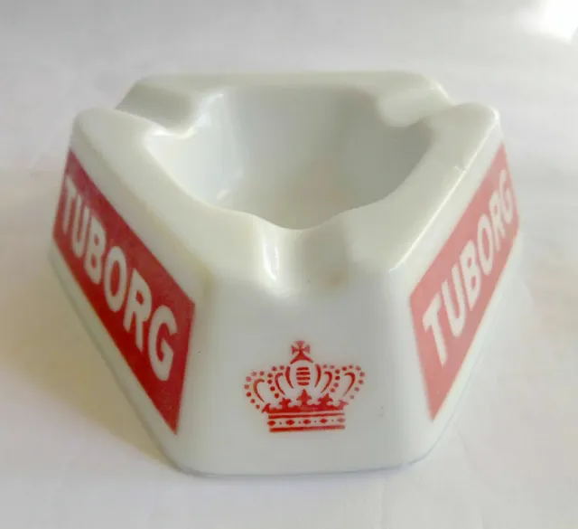 Tuborg Bier Weißglas Werbeaschenbecher Made in France