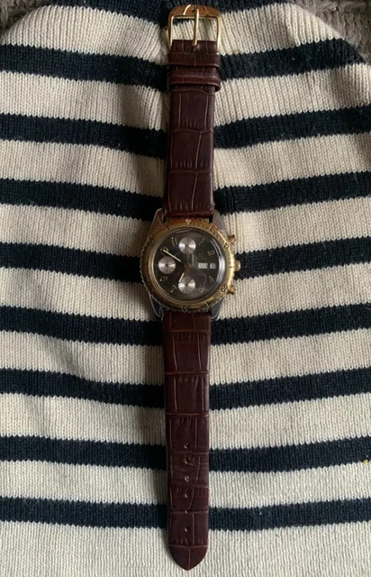 Montre Vintage Mondia Mistral - Chronographe Mécanique Manuel Valjoux 7765 - Boîtier 36.5mm Plaqué Or