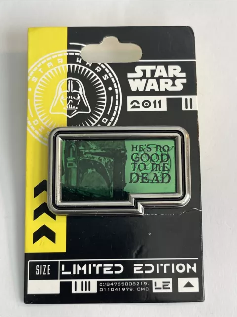 DLR Sci Fi Academy Alumni Star Wars Quotes Boba Fett 2011 Disney Pin (B)