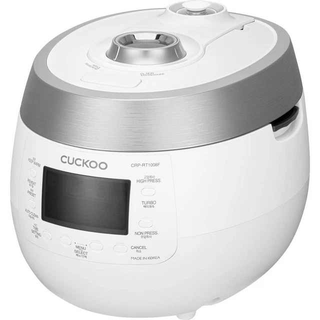 Cuiseur à Riz Cuckoo CRP-ST0609FW - 6 Tasses (crues) - Double Pression, 16 Menus, Revêtement Anti-adhésif