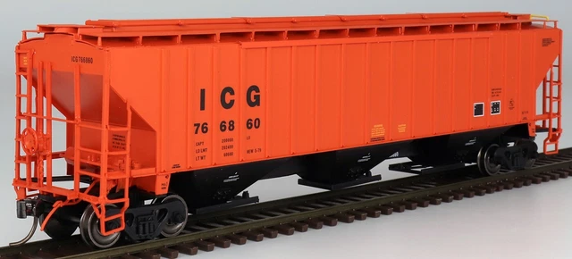 Intermountain PS 4750cf 3-bay covered hopper Illinois Central Gulf (ICG) NEW!