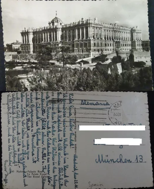 Antigua Postal Madrid Palacio Real Postcard Postkarte                    Cc04165