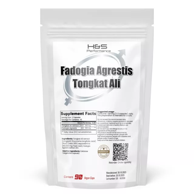 Long Jack TongkaAli + Fadogia Agrestis - 1000mg - 90 Vegane Kapseln