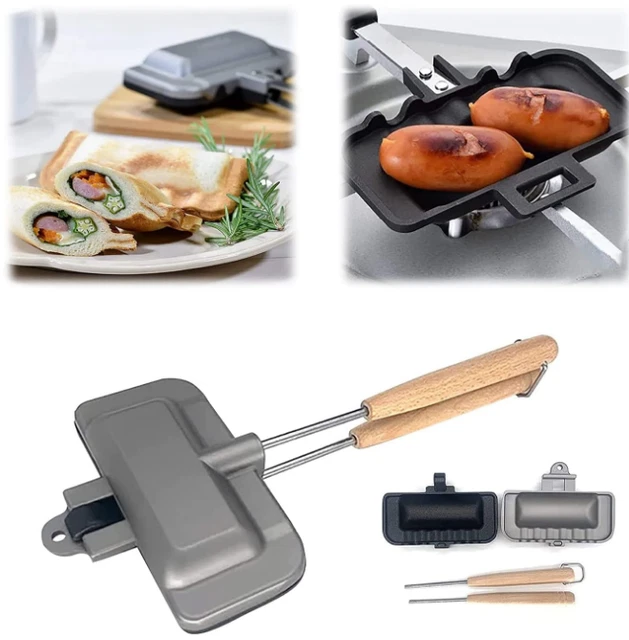 Stampo da forno sandwich bifacciale, padella per arrostire outdoor sandwich padella antiaderente