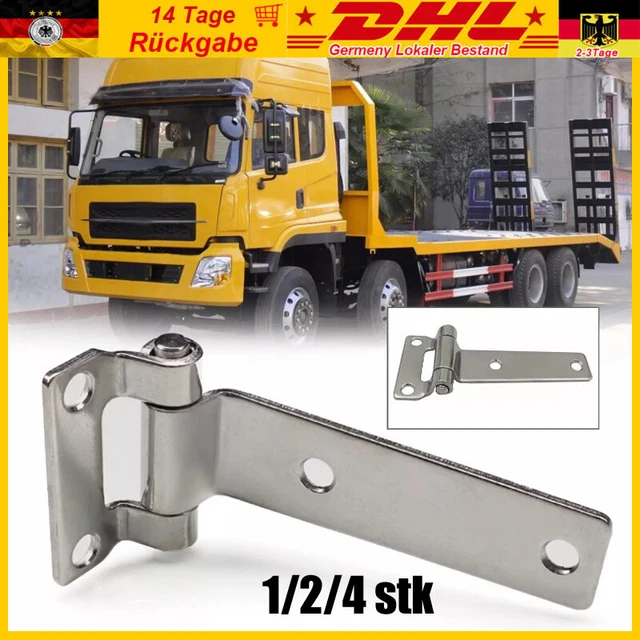 2 Stück T-Scharniere Edelstahl 304 - Für LKW, Wohnwagen, Schränke 135x58mm