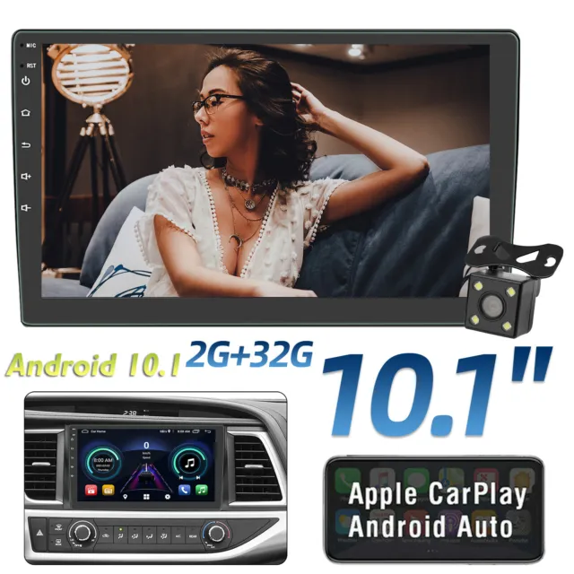 2DIN 10.1'' 2+32G Touch Screen Carplay Car Stereo Radio GPS Unit Wifi Android 10